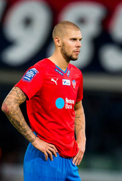Helsingborgs Robin Simovic deppar