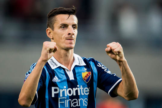 Djurgårdens Haris Radetinac jublar