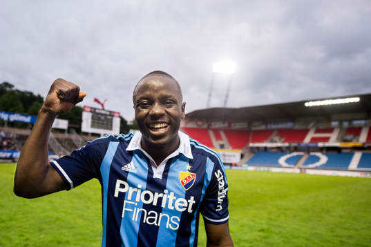 Djurgårdens Nyasha Mushekwi som gjorde matchens ända mål