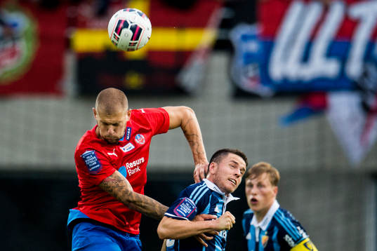 Helsingborgs Robin Simovic och Djurgårdens Kerim Mrabti