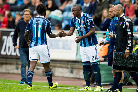 Djurgårdens Amadou Jawo byts ut till förmån för Nyasha