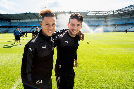 Tobias Sana och Erdal Rakip