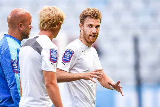 Malmö FFs Rasmus Bengtsson och Franz Brorsson i samtal