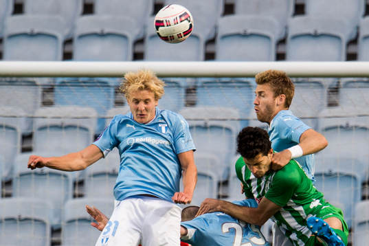 Malmö FFs Franz Brorsson och Rasmus Bengtsson