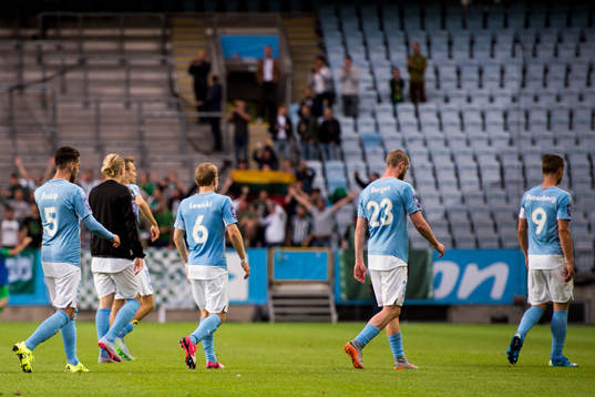 Malmö FFs Erdal Rakip, Simon Kroon, Magnus Wolff Eikrem,