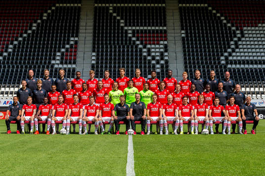 ALKMAAR - 17-07-15, persdag AZ, AFAS Stadion, Bovenste rij