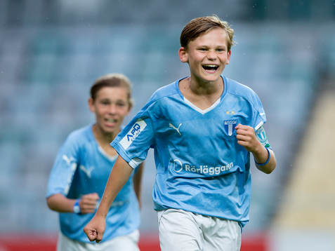 Malmö FF spelare jublar