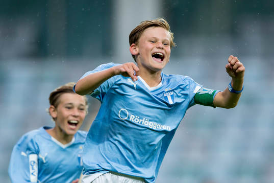 Malmö FF spelare jublar