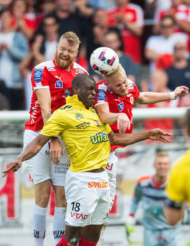 Kalmars Marcus Nilsson och Ludvig Öhman samt Falkenbergs
