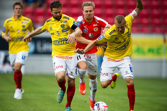 Kalmars Jonathan Ring och Falkenbergs David Svensson samt