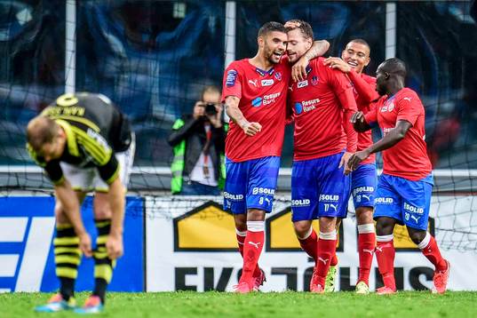 Helsingborgs Victor Palsson , Arnór Smárason  Jordan
