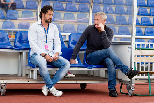 Varbergs sportchef Fredrik Mohlin och tränare Jörgen