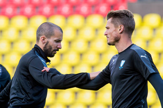 Malmö FFs Guillermo Molins och Markus Rosenberg