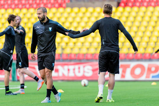 Malmö FFs Guillermo Molins och Markus Rosenberg