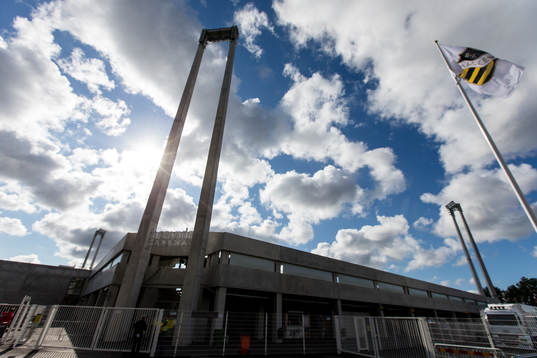 Bravida Arena innan fotbollsmatchen i Allsvenskan mellan