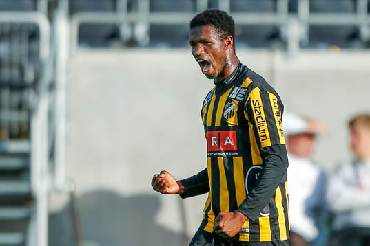 Häckens Mohammed Abubakari jublar