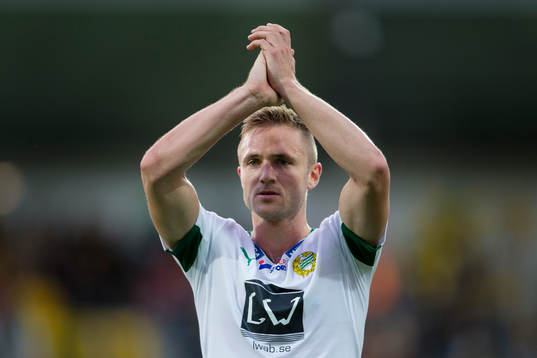 Hammarbys Mats Solheim tackar publiken
