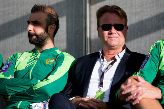 Hammarbys Kennedy Bakircioglu och sportchef Mats Jingblad