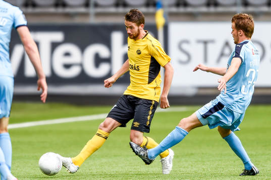 Elfsborgs Marcus Rohdén och Randers Nikolaj Poulsen