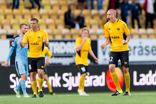 Elfsborgs Sebastian Holmén jublar