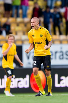 Elfsborgs Sebastian Holmén jublar