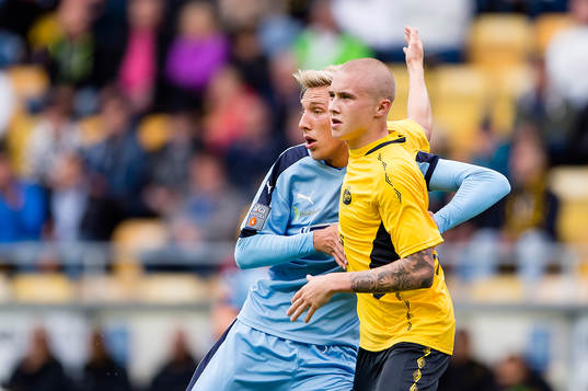 Randers Nicolai Brock-Madsen och Elfsborgs Sebastian Holmén