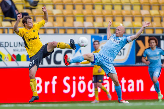 Elfsborgs Henning Hauger och Randers Christian T Keller
