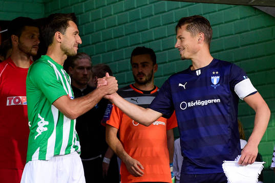 Zalgiris Deividas Semberas och Malmö FFs Markus Rosenberg