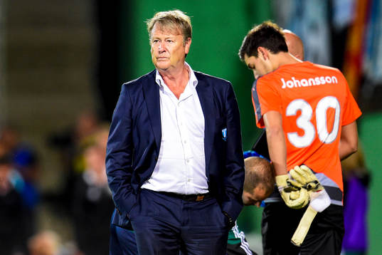 Malmö FFs tränare Åge Hareide och Malmö FFs målvakt