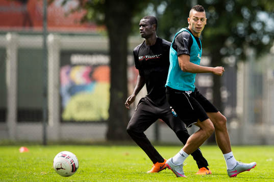 Malmö FFs Enoch Kofi Adu och Nikola Djurdjic