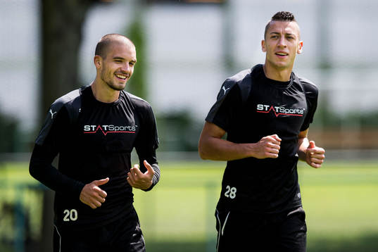 Malmö FFs Vladimir Rodic och Nikola Djurdjic