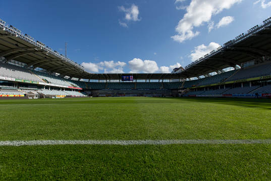 Vy över Gamla Ullevi innan fotbollsmatchen i kvalet till
