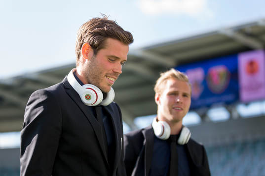 IFK Göteborgs Emil Salomonsson och Gustav Engvall innan