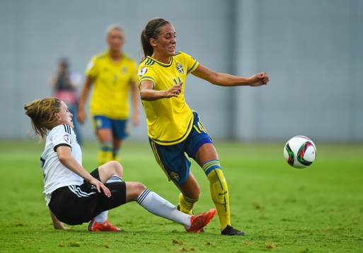Anna Oskarsson of Sweden and Michaela Brandenburg of Germany