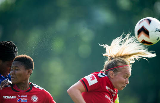 Kristianstads Margret Lara Vidarsdottir i matchen i