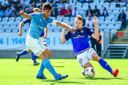 Malmö FFs Markus Rosenberg och Sundsvalls Jon Gudni