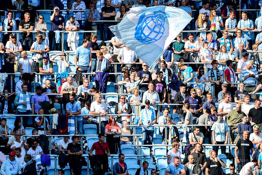 Malmö FFs supportrar på läktaren