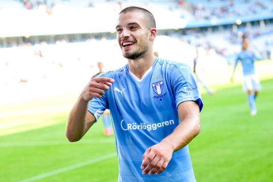 Malmö FFs Vladimir Rodic firar