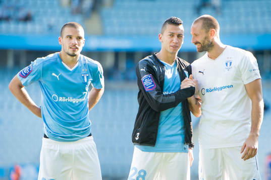 Malmö FFs Vladimir Rodic, Nikola Djurjic och målvakt
