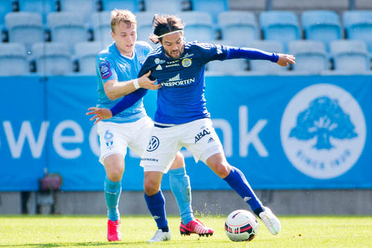Malmö FFs Oscar Lewicki och Sundsvalls Robbin Sellin