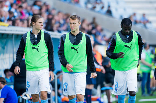 Malmö FFs Pawel Cibicki, Magnus Wolff Eikrem och Enock