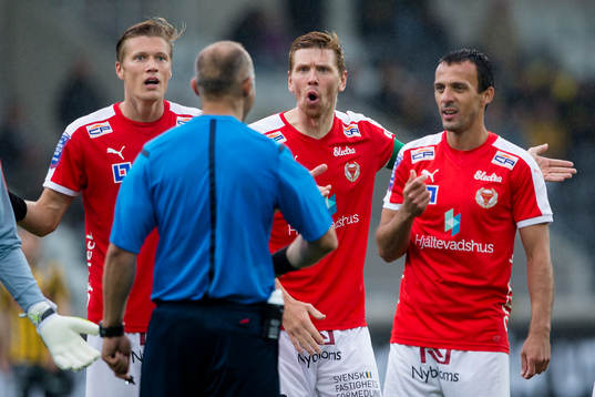 Kalmars Viktor Elm, David Elm och Nenad Djordjevic