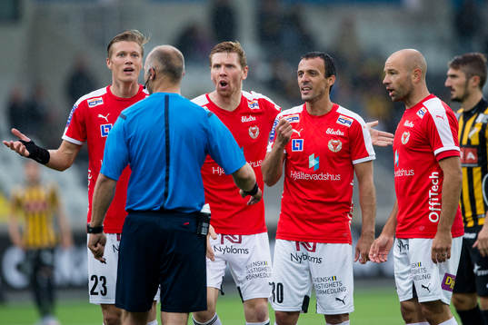 Kalmars Viktor Elm, David Elm och Nenad Djordjevic