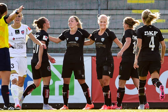Göteborgs spelare jublar