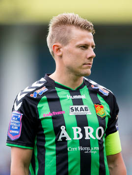 GAIS Patrik Ingelsten innan fotbollsmatchen i Superettan
