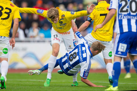 Falkenbergs Adam Eriksson och Göteborgs Søren Rieks