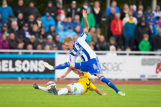 Göteborgs Søren Rieks och Falkenbergs Calle Wede (ligger