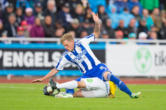 Göteborgs Søren Rieks och Falkenbergs Calle Wede (ligger
