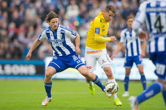 Göteborgs Gustav Svensson och Falkenbergs Stefan Rodevåg