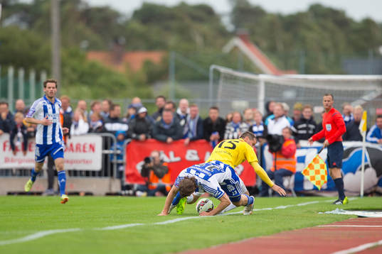 Göteborgs Gustav Svensson och Falkenbergs Stefan Rodevåg
